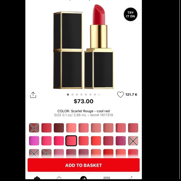 Tom Ford MINI rogue in shade scarlet rouge 1g - Picture 3 of 4